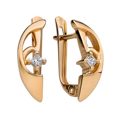 Серьги с драг. камн. красное золото 30103420