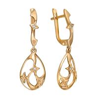 Серьги с драг. камн. красное золото 30103405
